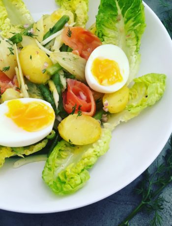 Salade met gesmoorde venkel en zalm