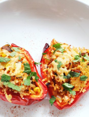 Gevulde Mexicaanse vegetarische paprika's